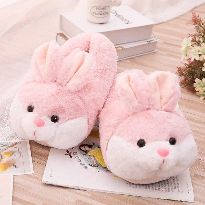 Chaussons Lapin Roses pour Adulte