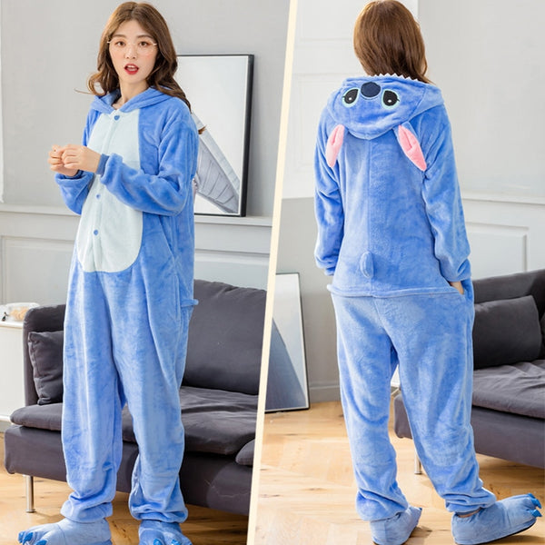 Pyjama grenouillère pour femme en bleu stitch - Pyjama D'Or