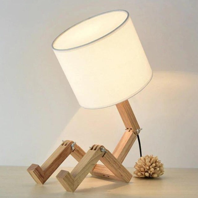 ▷ Lampe de Chevet Design Homme de Bois