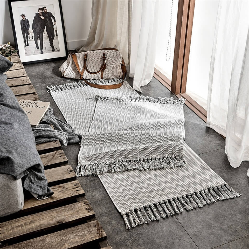 Tapis Cocooning Gris 'Clay'