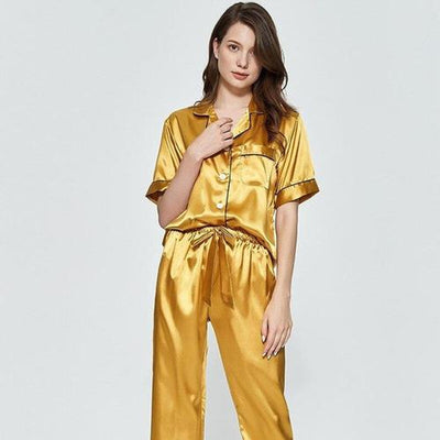 Pyjama Chemise Jaune Or 'Goldy'