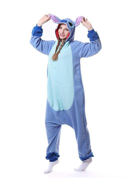Pyjama enfant Lan Stitch - Combinaison grenouillère cosplay - Bleu