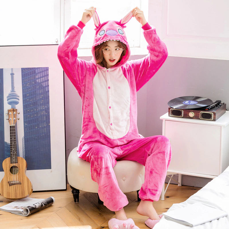 Combinaison Pyjama Licorne Enfant - FINDPITAYA - Rose - Flanelle